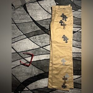 CHROME HEART CHECKERED PATCH CHINOS DEFECT